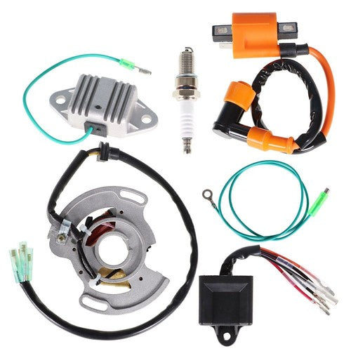 Solid Spare Ignition Coil Spark Plug CDI Regulator&Stator For Yamaha Blaster YFS200 1997-01