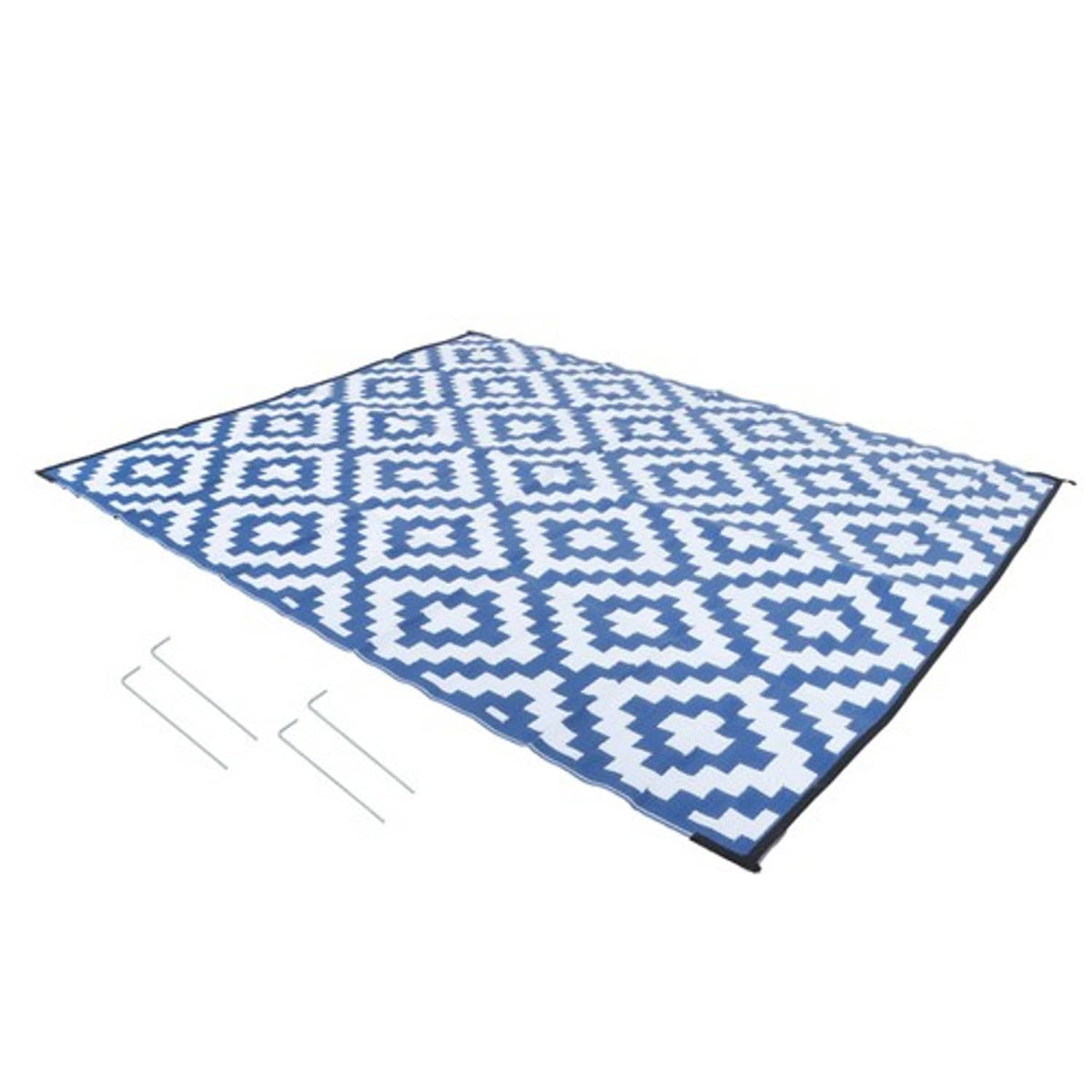 Solid Spare Outdoor Waterproof Foldable Plastic 8x10FT Navy Blue White Outdoor Carpet