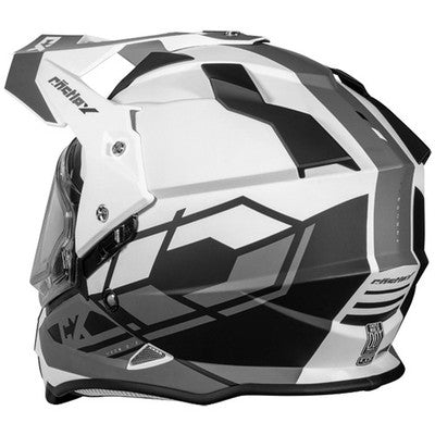 Adult Castle X Mode Dual Sport SV Helmet TRANCE Single Lens Shield WHITE LARGE