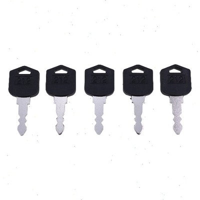 Solid Spare 5pcs Ignition Keys D554212 Compatible with Doosan Daewoo Forklift D25 D35 G25G35