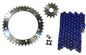 Solid Spare Blue 520x104 O-Ring Drive Chain & 14/41 Sprockets for Yamaha Banshee 1989-2006