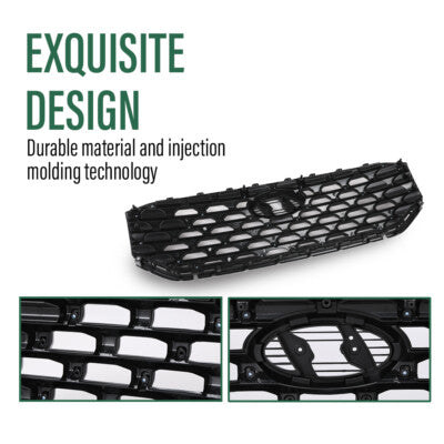 Solid Spare Fit For 2021-2022 Hyundai Santa Fe Front Upper Grille Assembly Chrome 86350S1600