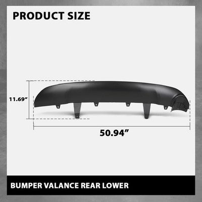 Solid Spare Valance Fit For 2016-2018 Toyota RAV4 Bumper Guard Plastic Textured Rear Lower