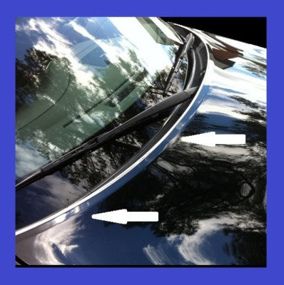 UNIVERSAL MIRROR CHROME HOOD TRIM LIP EDGE MOLDING - Chrome Package Accent