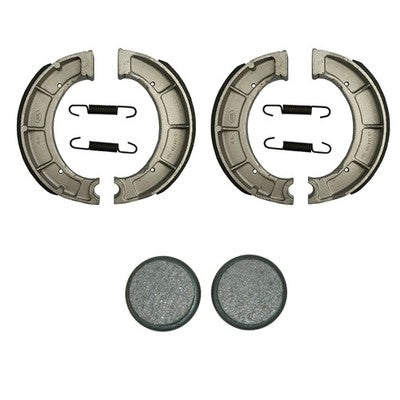 Solid Spare Front Brake Shoes & Rear Brake Pads for Yamaha Moto-4 350 1989-1995 YFM350ER