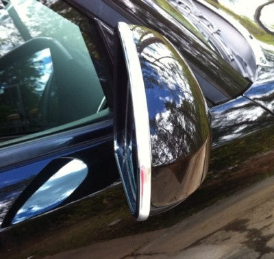 UNIVERSAL CHROME SIDE MIRROR TRIM ACCENT MOLDING EDGE ALL MODELS