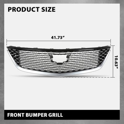 Solid Spare Fit For 2020-2023 Cadillac CT5 Front Bumper Upper Grille w/ Chrome Trim 84613162