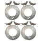 Solid Spare Front & Rear Disc Brake Rotors & Semi-Metallic Pads fits Polaris Sportsman 550