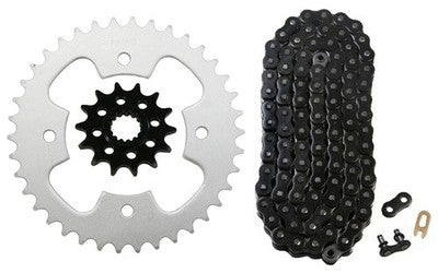 Solid Spare Black 520x98 Drive Chain & 14/38 Sprockets for Polaris Outlaw 525 S 2008-2010