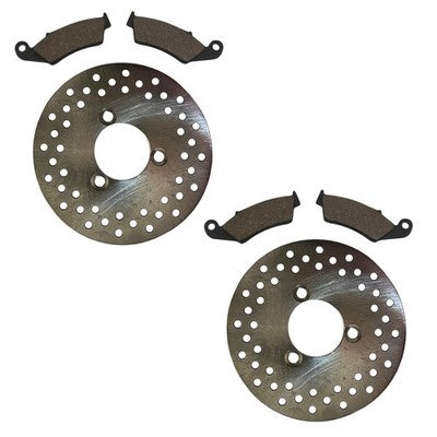 Solid Spare Front Disc Brake Rotors Brake Pads for Honda TRX450R TRX450ER Sportrax 2004-2014