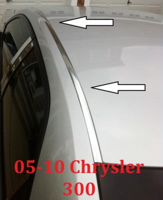 For 2005-2010 CHRYSLER 300 CHROME ROOF TOP TRIM MOLDING KIT