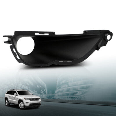 Solid Spare Fit For 16-2022 Jeep Grand Cherokee Bumper Fog Light Bezel Lamp Trim Right Side