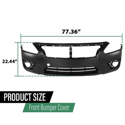 Solid Spare Front Bumper Cover Fascia Fit For 2013 2014 2015 Nissan Altima Sedan 620223TA0H