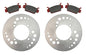 Solid Spare 2 Front Disc Brake Rotors & Brake Pads for Honda Rincon 680, Rubicon Foreman 500