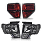Solid Spare Tail Light Brake Lamps+Clear Corner Headlights Fit For 2009-14 Ford F-150 Pickup