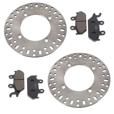 Solid Spare Front Brake Rotors & Semi-Metallic Pads for Yamaha Wolverine 700 2016 2017 2018