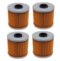 Solid Spare 4 Pack of Oil Filters for Kawasaki KL600, KLR650, KLX650 Replaces OEM# 16099-004