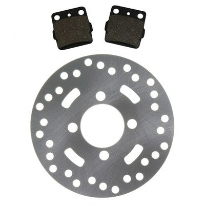 Solid Spare Front Disc Brake Rotor & Semi-Metallic Brake Pads for Yamaha Raptor 350