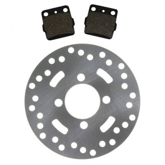 Solid Spare Front Disc Brake Rotor & Semi-Metallic Brake Pads for Yamaha Raptor 350