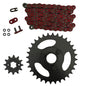 Solid Spare Red 520x60 O-Ring Chain & 12/32 Sprockets for Polaris RZR 170 fits 2009-2016