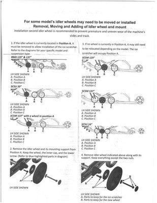 Solid Spare SPI Ice Scratchers for Ski-Doo Comparable to OEM# 860202330 & 860202947