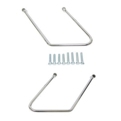 Solid Spare Raider Chrome Saddlebag Supports for Harley-Davidson Softail fits 1984-1999 FXST