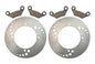 Solid Spare 2 Disc Brake Rotors & Semi-Metallic Pads fits Polaris Scrambler 850 2013-2021