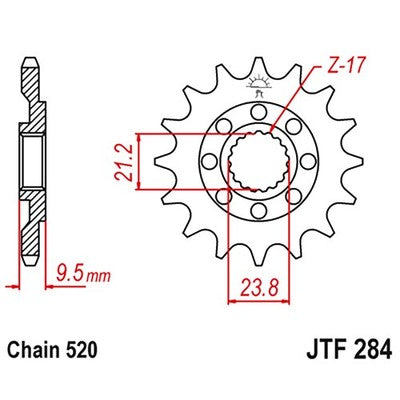JT Sprockets 13 Tooth Front Sprocket 13T for Honda CRF450RWE fits 2019-2025