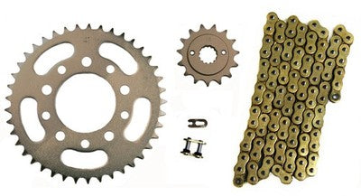 Solid Spare Gold 525x118 O-Ring Chain & 15/41 Sprockets for Honda Shadow VLX 600 1989-2007
