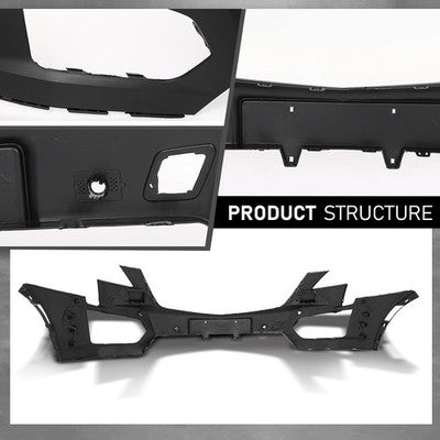 Solid Spare Fit For 2017-2019 Cadillac XT5 Front Bumper Cover w/ Sensor Holes GM1000A14