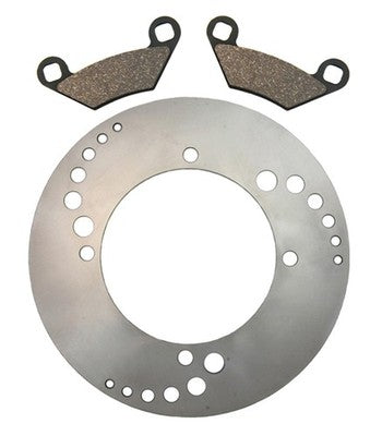 Solid Spare Disc Brake Rotor & Semi-Metallic Brake Pads for Polaris Sportsman 850 2009-2021