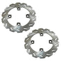 Solid Spare 2 Front Disc Brake Rotors Wave Pattern for Kawasaki Prairie 360 fits 2003-2013