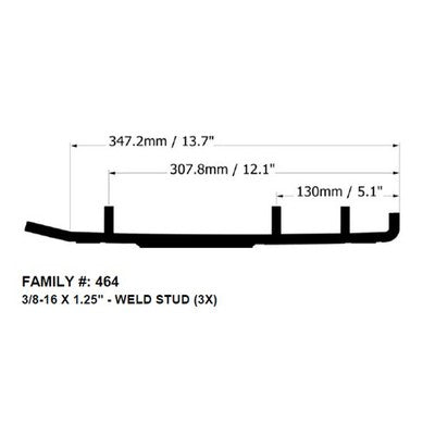 Solid Spare Bottom Line 6" Carbides for Polaris 2007-2009 Models with Blow Molded Skis