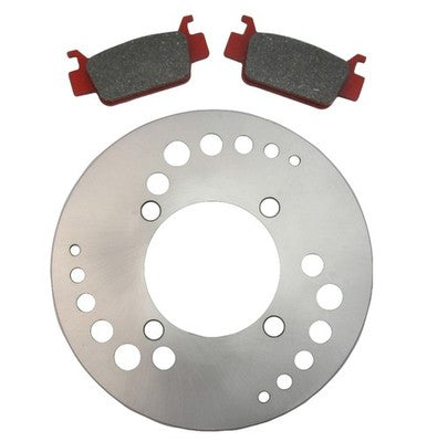 Solid Spare Front Disc Brake Rotor & Brake Pads fits Honda Rincon 680, Rubicon & Foreman 500