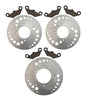 Solid Spare Front & Rear Brake Rotors & Semi-Metallic Brake Pads for Polaris Predator 500