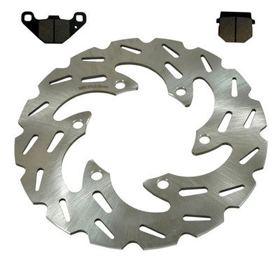 Solid Spare Front Wave Disc Brake Rotor & Brake Pads for Kawasaki KX100 fits 1995-1996