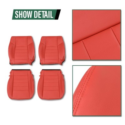 Solid Spare Fit For 2011-2014 Dodge Challenger SE SXT RT Full Set RED Seat Covers Replace