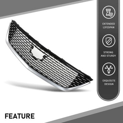 Solid Spare Fit For 2020-2023 Cadillac CT5 Front Bumper Upper Grille w/ Chrome Trim 84613162