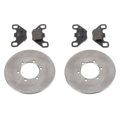 Solid Spare Front Brake Rotors & Semi-Metallic Pads for Polaris RZR 170 fits 2009-2016