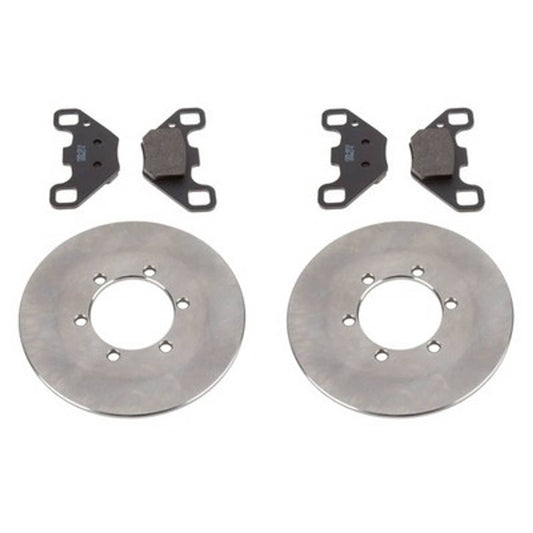 Solid Spare Front Brake Rotors & Semi-Metallic Pads for Polaris RZR 170 fits 2009-2016
