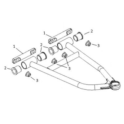 Solid Spare SPI Upper A-Arm Bushing Kit for Polaris Snowmobiles with OEM# 2204665 or 2204666