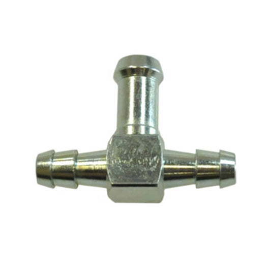 Solid Spare SPI Metal T-Fitting - Fits 1/4" & 5/16" Line -Air Water Fuel Gas- 2 Barbed Ends