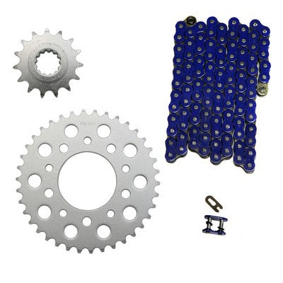 Solid Spare Blue 525x110 O-Ring Chain & 15/38 Sprockets for Honda NightHawk 750 1991-2003