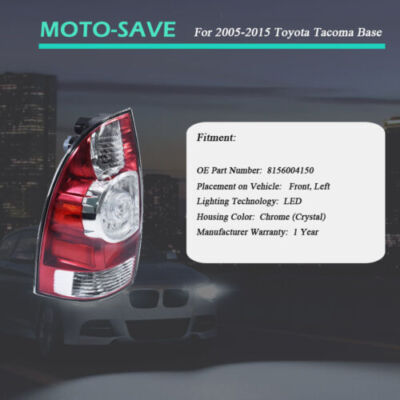 Solid Spare Rear LED Brake Tail Light LH Driver Side 8156004150 For Toyota Tacoma 2005-2015