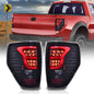 Solid Spare Black Housing Smoked Lens LED Brake Tail Lights Fit For 2009-2014 Ford F150