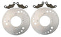 Solid Spare 2 Front Disc Brake Rotors & Pads 2003-2004 fits Polaris Trail Boss 330