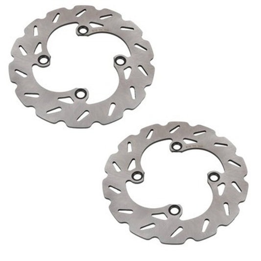Solid Spare Front AND Rear Disc Brake Rotors Wave Pattern for Suzuki RM65 2003 2004 2005
