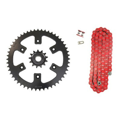 Solid Spare Red 520x114 Drive Chain & 13/51 Sprockets for Honda CRF450X fits 2005-2013