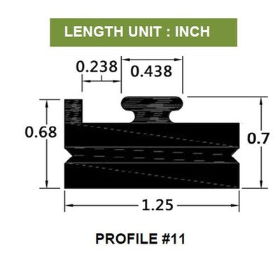 Solid Spare SPI Black Snowmobile Slide Rail Wearstrip Hyfax for Polaris 56" Profile 11