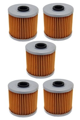 Solid Spare 5 Pack of Oil Filters for Kawasaki KL600, KLR650, KLX650 Replaces OEM# 16099-004